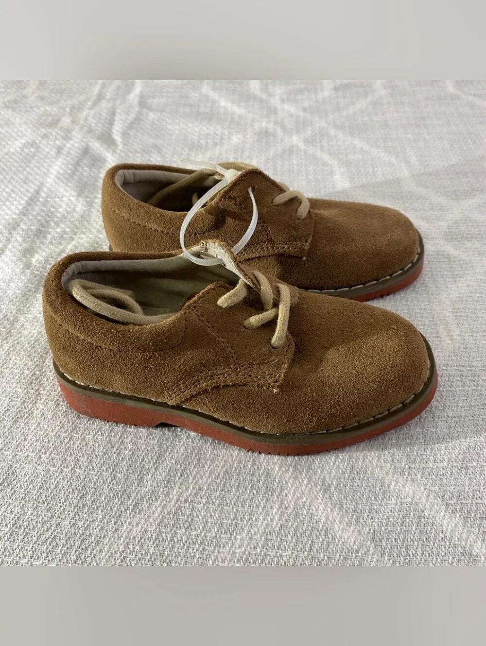 Tucker + Tate Boys Brown Suede Oxford Shoes Size 8.5 Toddler Lace Up Dressy